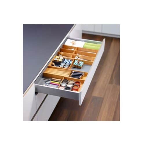 Ảnh thực tế phụ kiện chia ngăn FINELINE cho hộc tủ Hafele 556.05.413