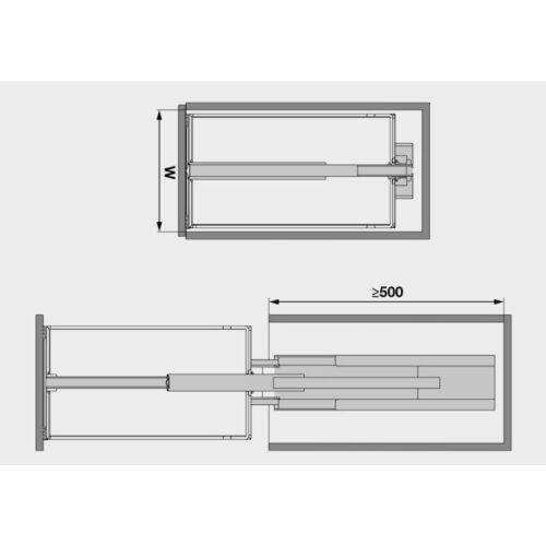 Lắp đặt bộ kệ đứng DISPENSA 90 ARENA 300mm Hafele 546.54.511
