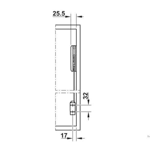 Lắp đặt bộ tay nâng FREE FOLD SHORT Hafele 493.05.733, xám