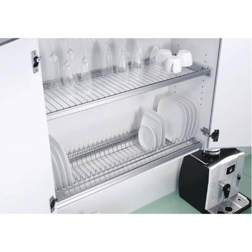 Lắp đặt phụ kiện tủ bếp khay hứng nước Hafele 544.01.387 đen 564X263mm