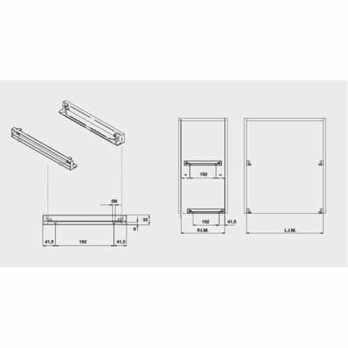 Lắp đặt khay up chén đĩa Hafele 544.01.307 đen, 564x263mm
