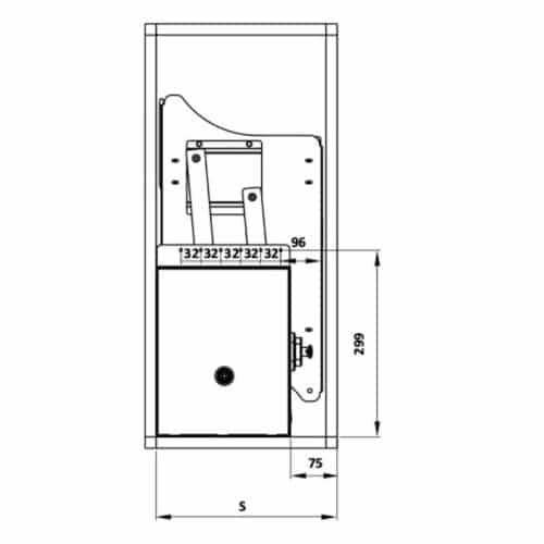 Kích thước rổ chén đĩa di động CUCINA LENTO 504.76.134 600mm Inox 304/ Xám