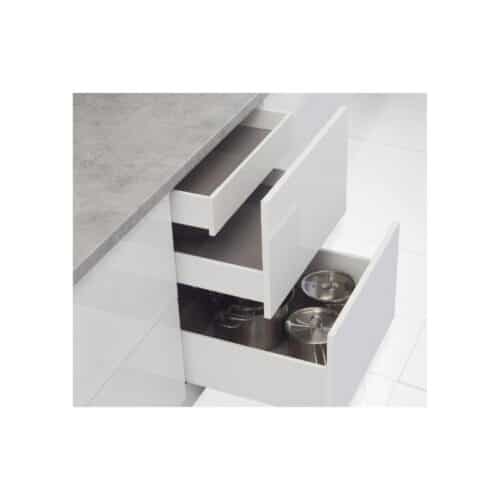 Ảnh Ray hộp Hafele 552.03.785 Inner Alto âm giảm chấn H84xD500mm trắng mờ