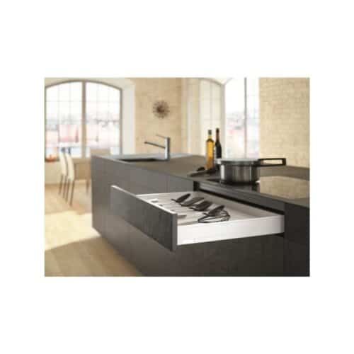 Ray hộp Hafele Legrabox 550.70.725 giảm chấn trắng 40kg M 90,5mm