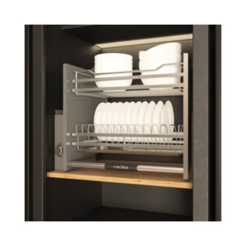 Rổ chén đĩa di động lướt dẹt LENTO Cucina 504.76.018 Inox 304