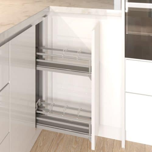 Ảnh thực tế bộ rổ gia vị Hafele Omero 549.20.890 150mm (trái)