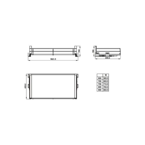 Bộ rổ xoong nồi Hafele Kason 549.08.867 800mm