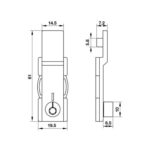 Kích thước điểm khóa cửa nhôm 10mm Hafele 911.50.923
