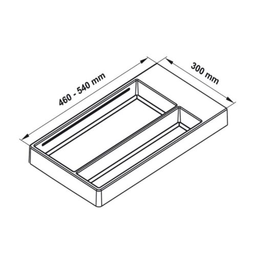 Kích thước khay chia tủ bếp Hafele 300mm Separado 556.70.140