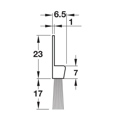 Kích thước thanh chắn bụi 1000mm Hafele DIY 489.97.122