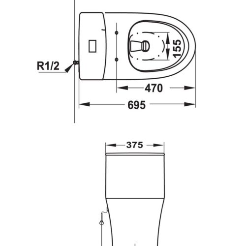 Lắp đặt bồn cầu 1 khối Sapporo Hafele 588.79.407