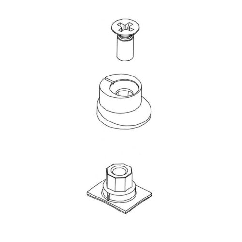 Vấu khóa cửa nhôm Hafele 972.05.158