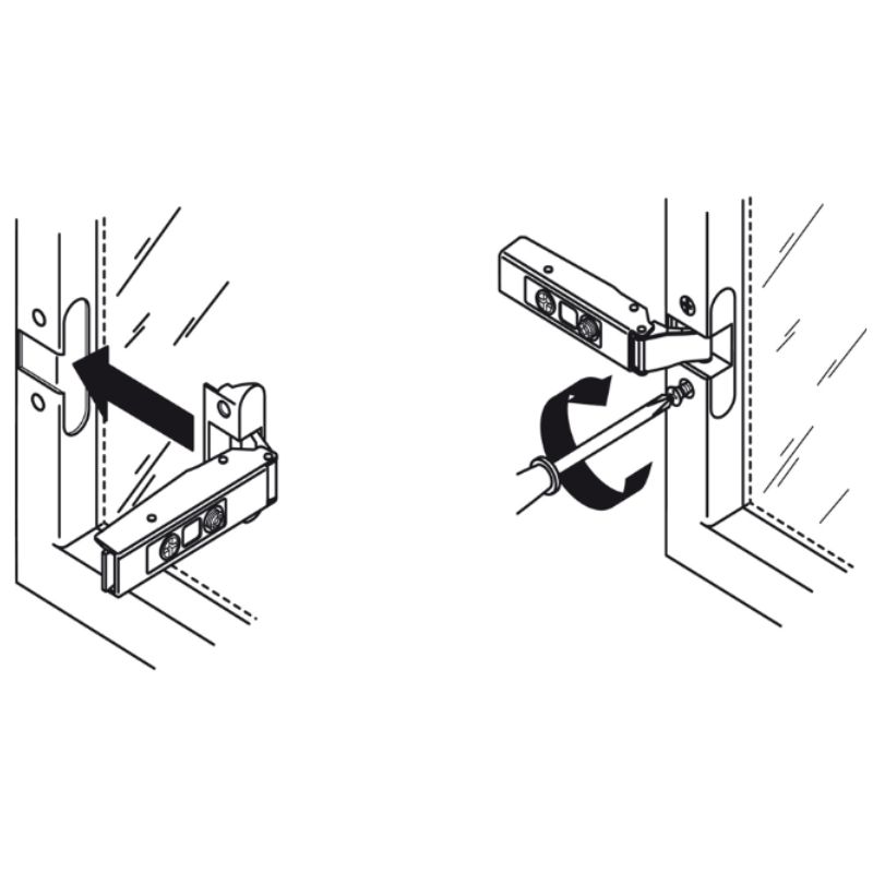 Hướng dẫn lắp bản Lề Metalla SM 110º Trùm Ngoài Hafele 315.26.710 Hướng dẫn lắp bản Lề Metalla SM 110º Trùm Ngoài Hafele 315.26.710