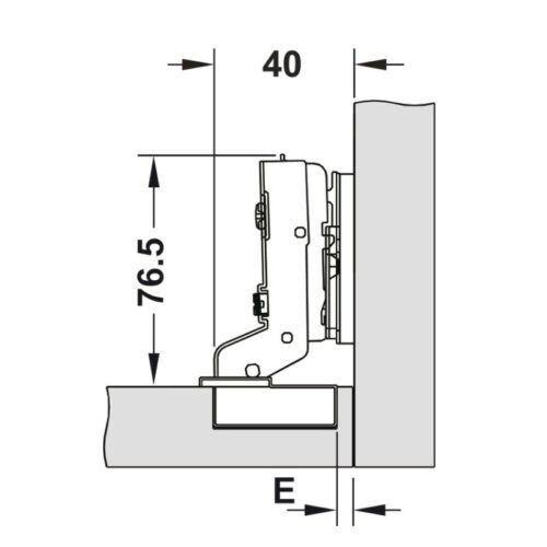 Bản lề lọt lòng Metalla SM 98º Hafele 334.25.000 3 Kích thước bản lề lọt lòng Metalla SM 98º Hafele 334.25.000