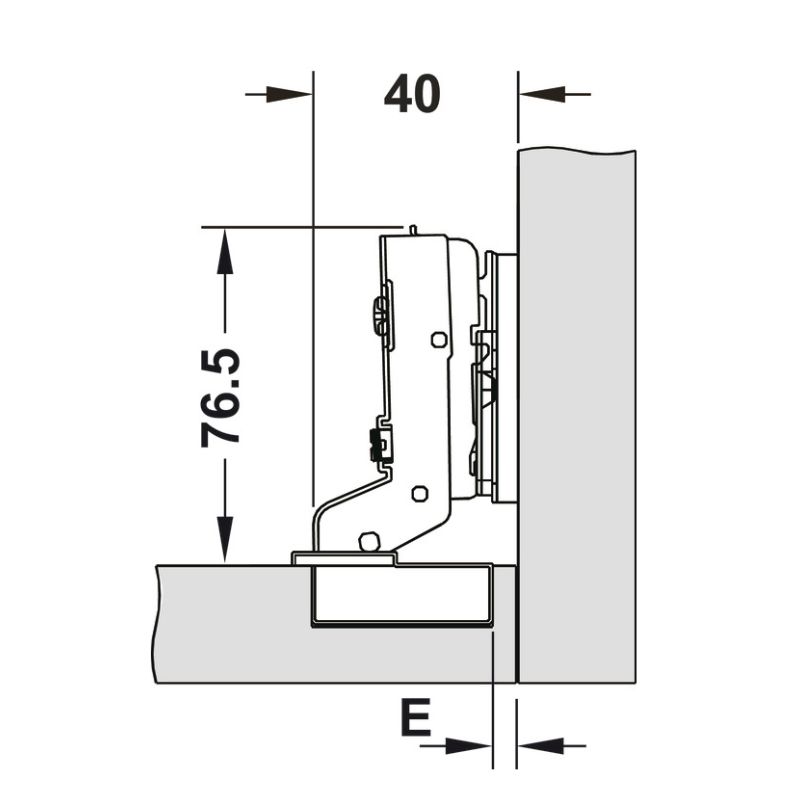 Kích thước bản lề lọt lòng Metalla SM 98º Hafele 334.25.000 Kích thước bản lề lọt lòng Metalla SM 98º Hafele 334.25.000