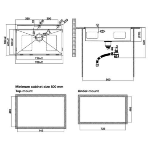 kich thuoc chau rua bat hafele ws r10 hs25 ssn1s 7650 567.24.485 den