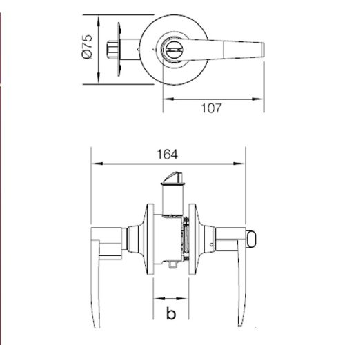 Khóa tay nắm gạt cửa vệ sinh Hafele 489.10.175 3 khoa tay nam gat cua ve sinh hafele 489 10 175 1